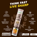 Vitaminnica Lion’s Mane Effervescent Tablets Orange Flavour – Buy 2 Get 1 Free | Cognitive Support, Memory, Focus & Brain Health | Vegan, Sugar Free