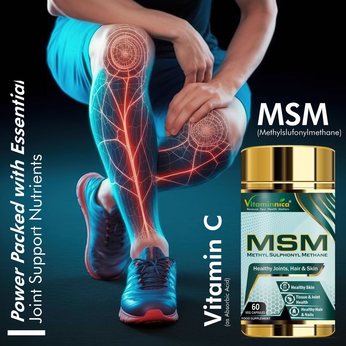 Vitaminnica Methylsulfonylmethan (MSM) – 60 Kapseln