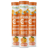 Vitaminnica Vitamin C + Zinc + D3- 20 Effervescent Tablets – High-Strength Vitamin C Drink for Immunity, Hydration, and Recovery | Sugar-Free, Orange Flavour
