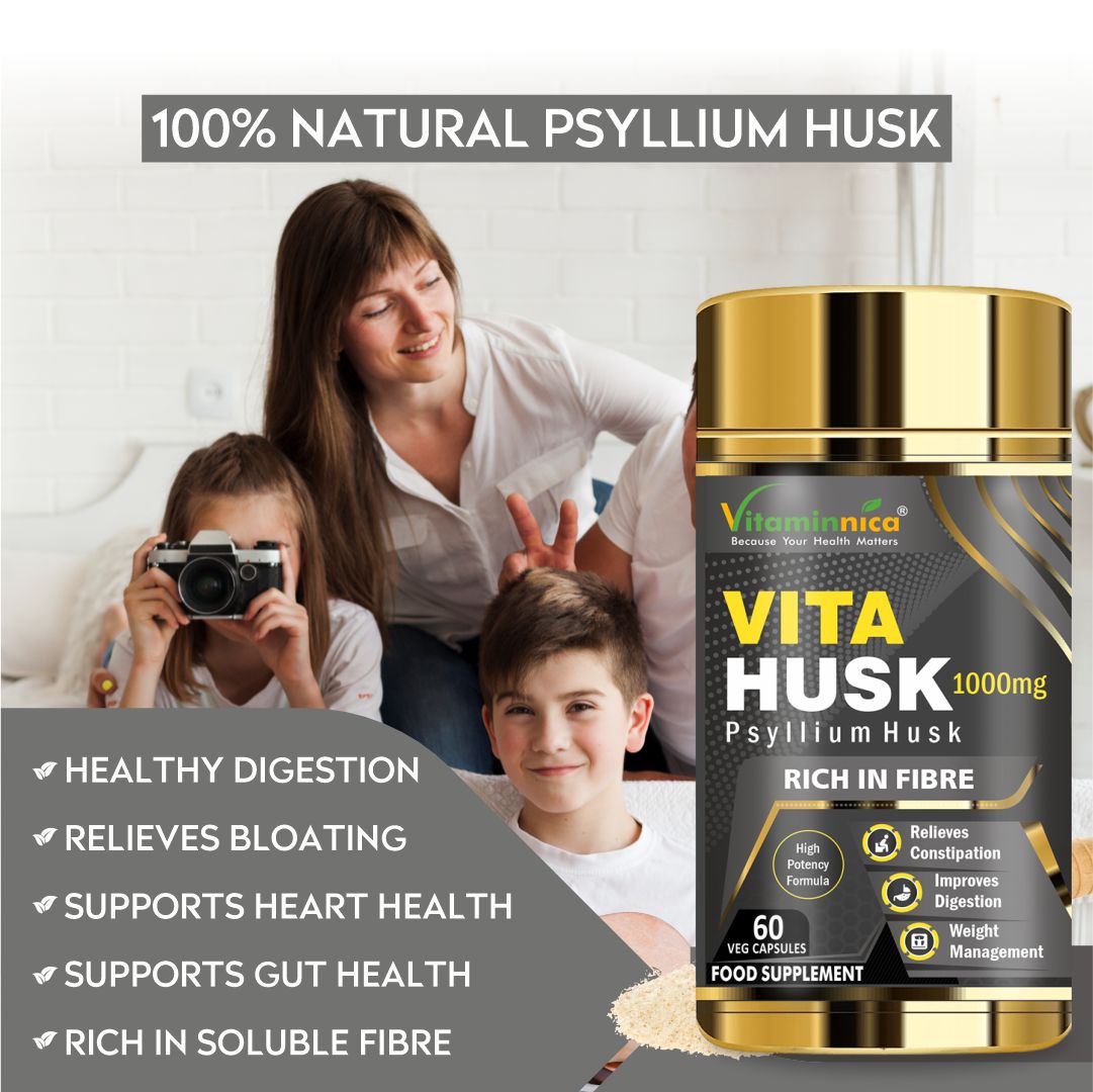 Vitaminnica Vita Husk Flohsamenschalen – 60 Kapseln