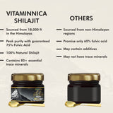 Vitaminnica Shilajit Resin 20g with Free Shilajit Effervescent Tablets Orange Flavour- 20 Count