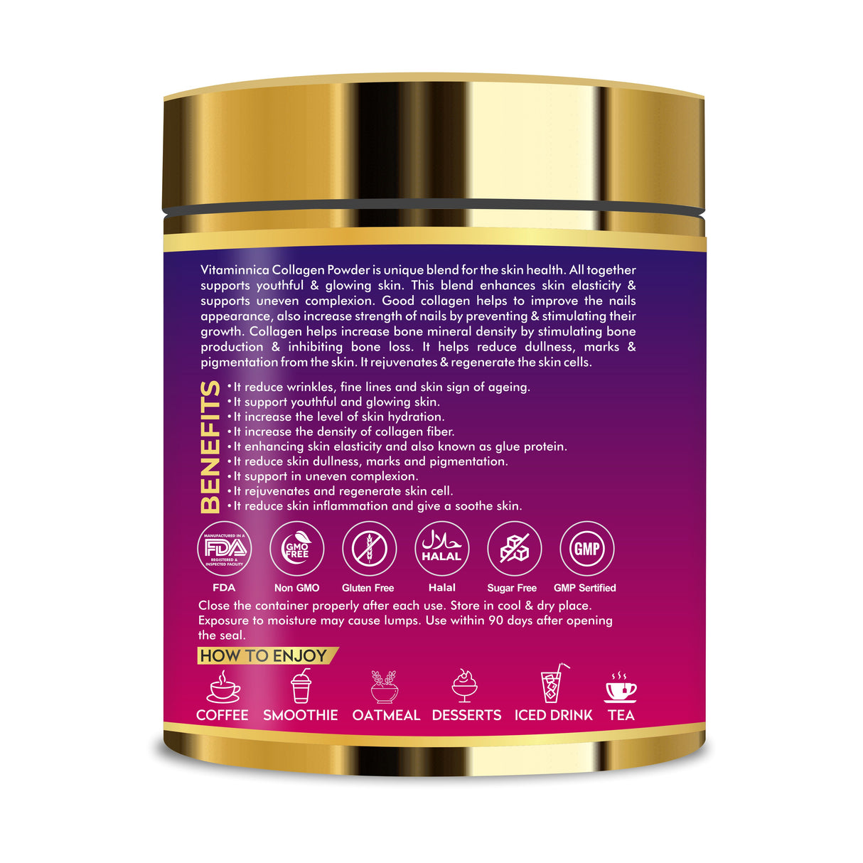 Vitaminnica Collagen Powder MixBeerengeschmack – 180 g – 30 Portionen
