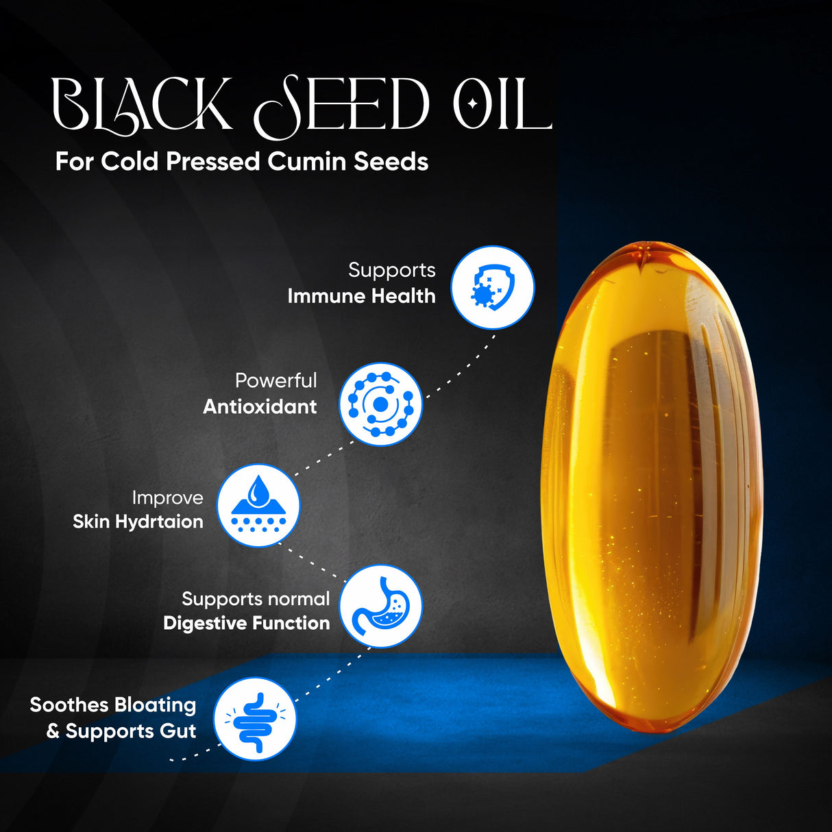 Vitaminnica Schwarzkümmelöl 1000 mg – 60 Kapseln