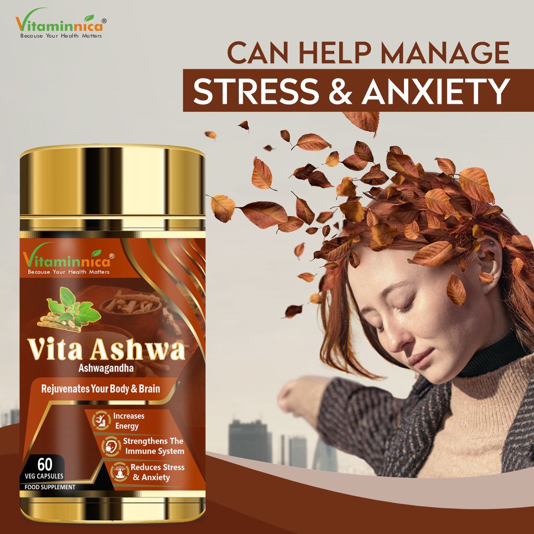 Vitaminnica Vita Ashwa – Ashwagandha 500 mg – verjüngt Ihren Körper – 60 Kapseln