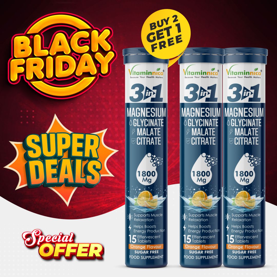 Magnesium 3-in-1 Orange Effervescent Tablets – Buy 2 Get 1 Free | Muscle & Nerve Support