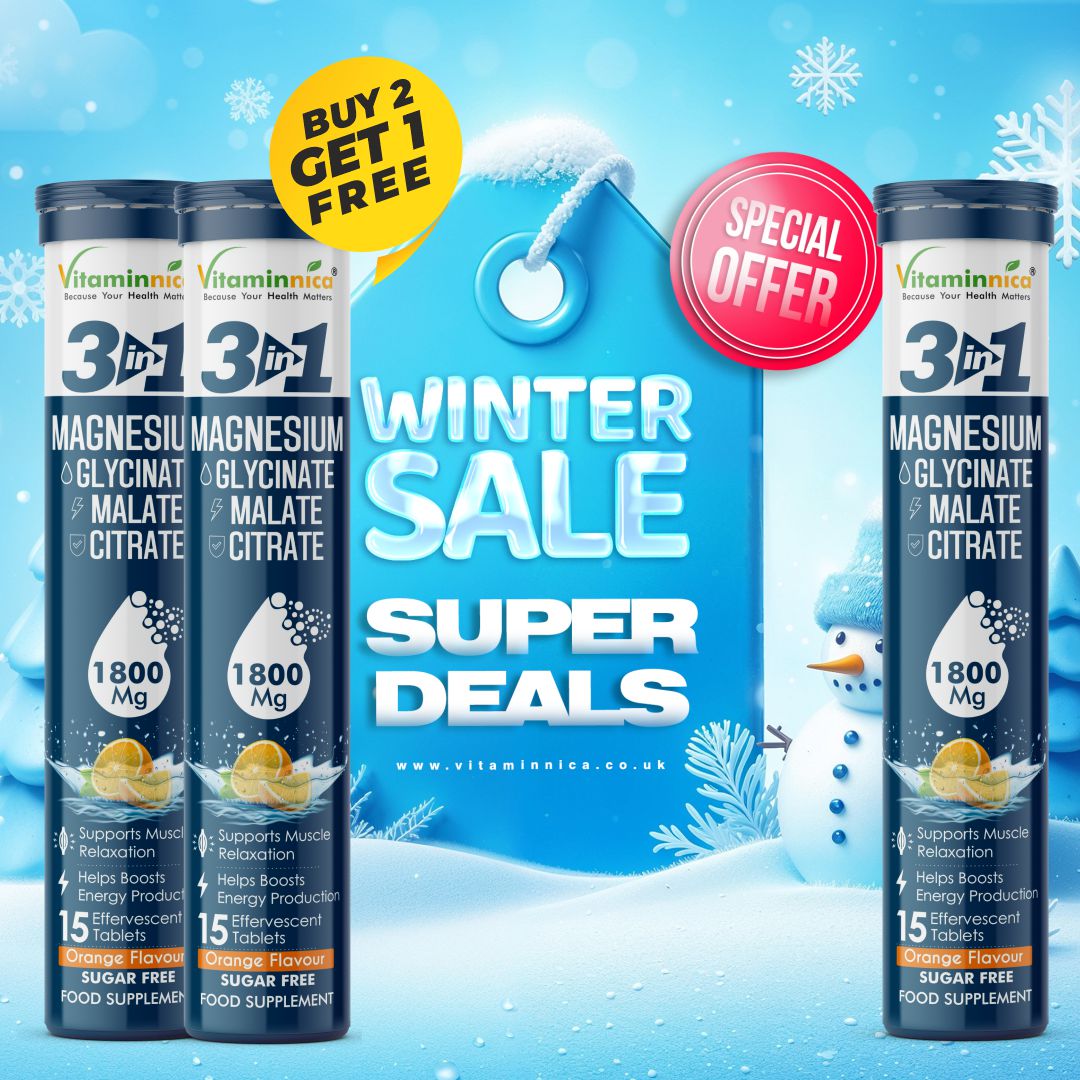 Magnesium 3-in-1 Orange Effervescent Tablets – Buy 2 Get 1 Free | Muscle & Nerve Support