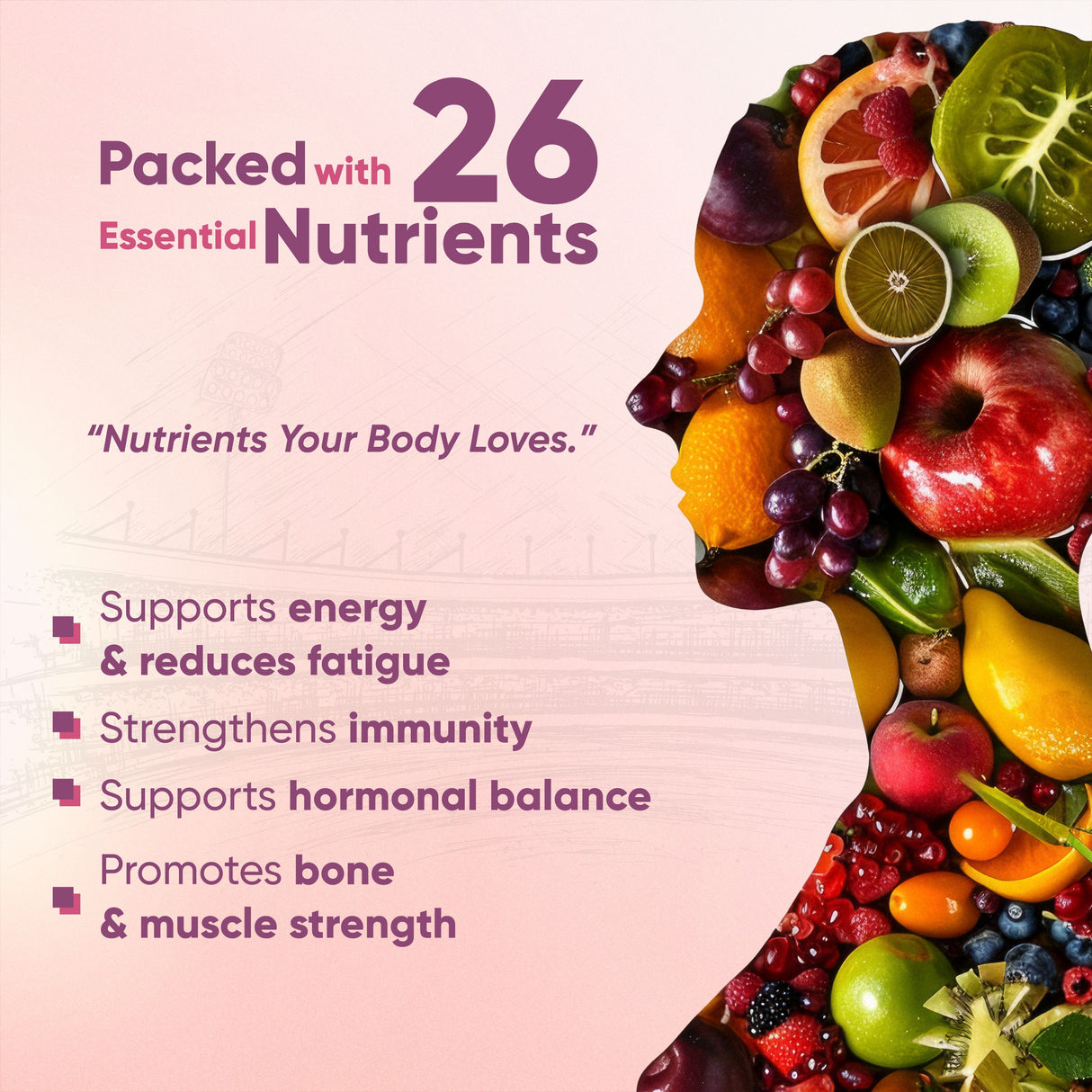 Vitaminnica Multi Vita Women (Multivitamine) – Verbessert das Energieniveau – 60 Tabletten