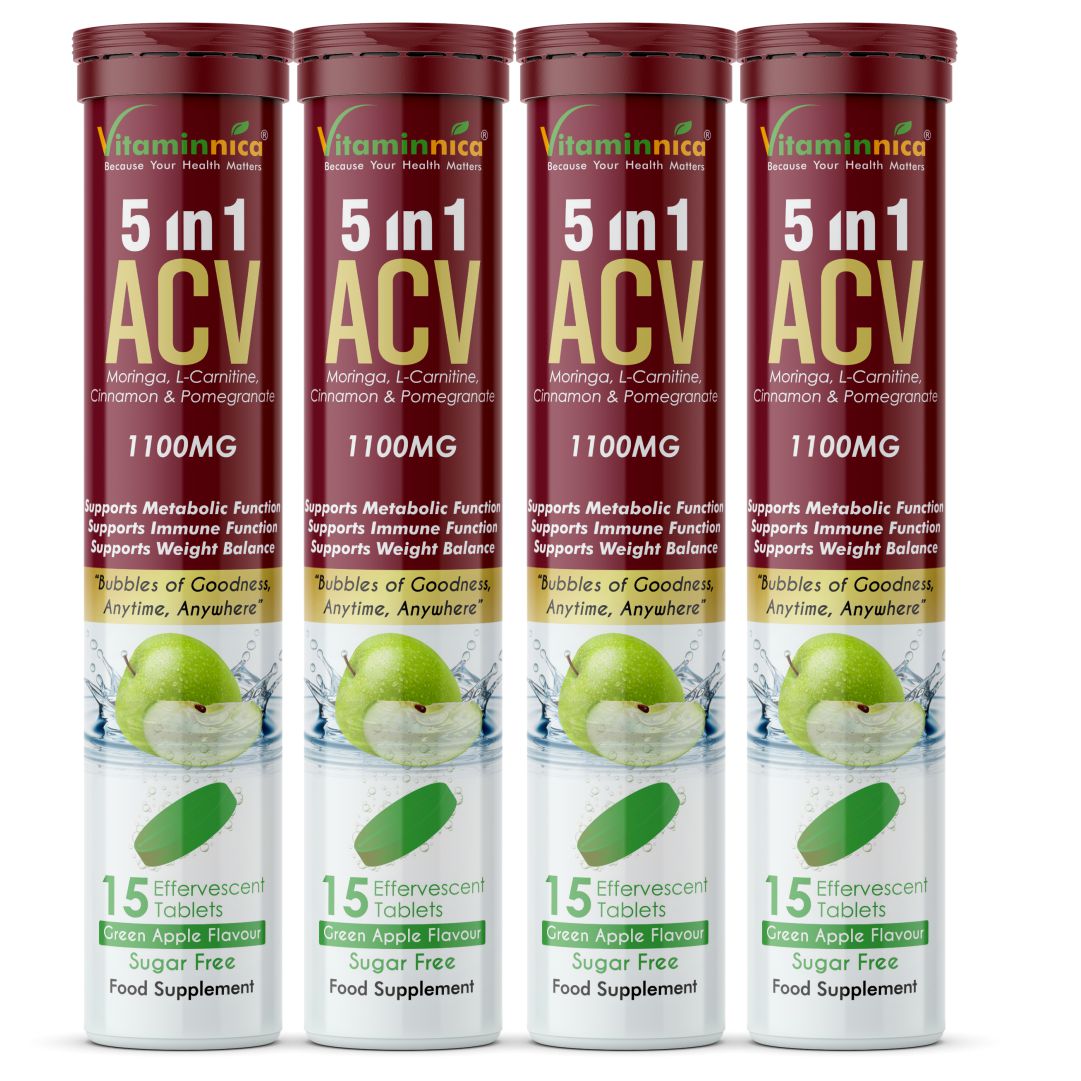 Vitaminnica ACV Moringa 5-in-1- 15 Effervescent Tablets – Ultimate Detox & Metabolism Booster