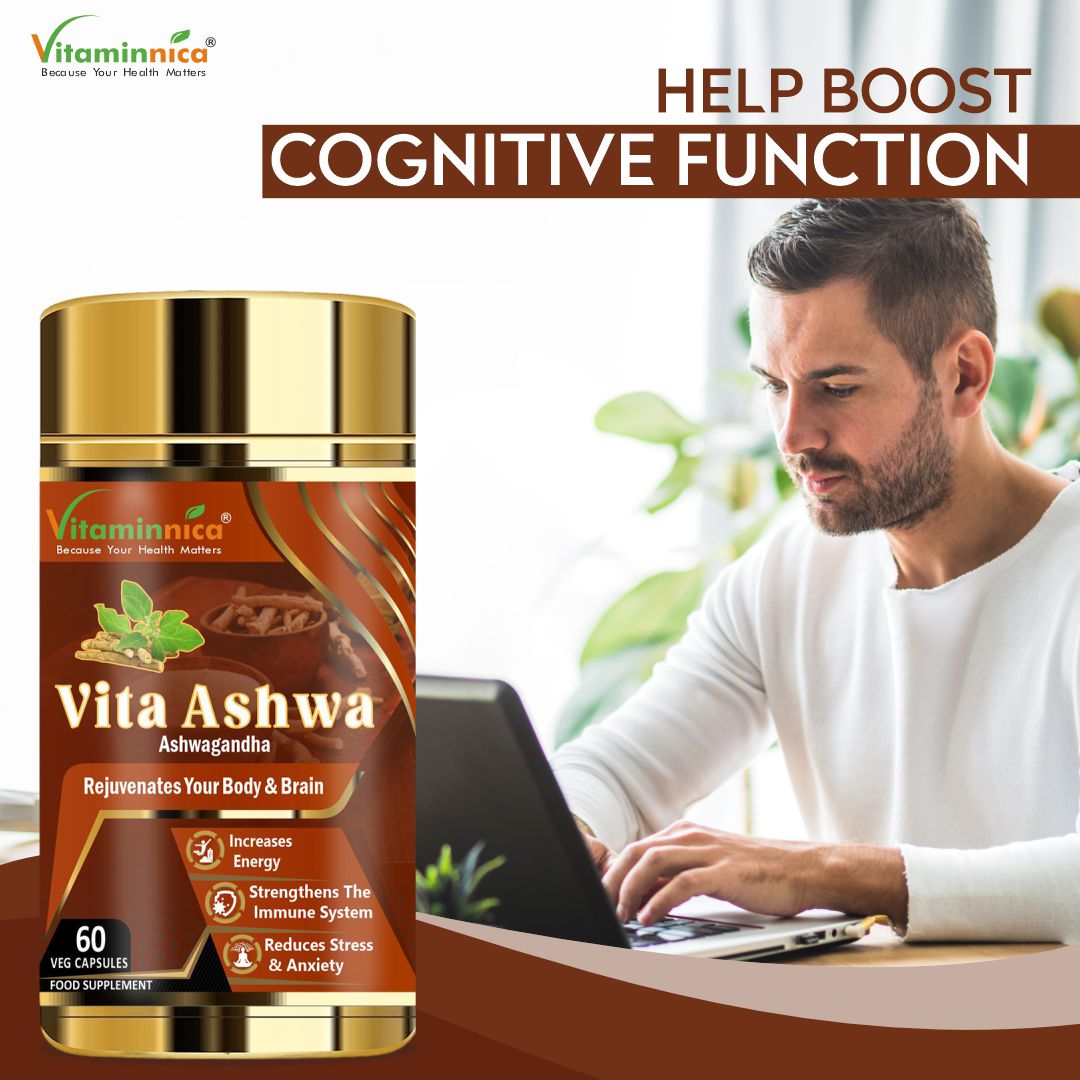 Vitaminnica Vita Ashwa – Ashwagandha 500 mg – verjüngt Ihren Körper – 60 Kapseln