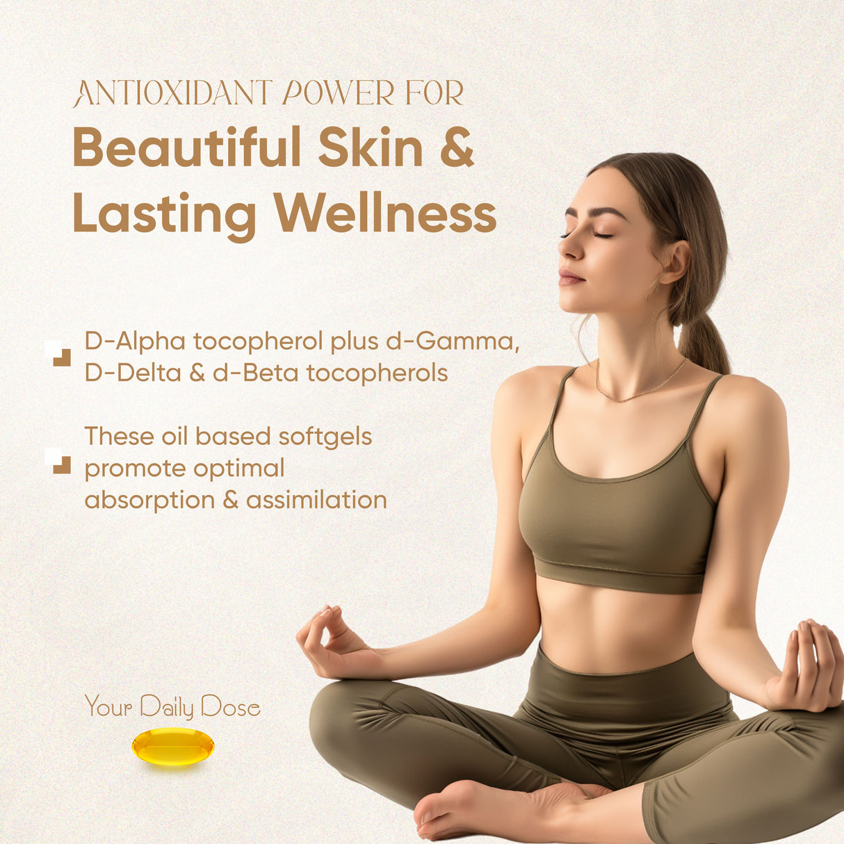 Vitaminnica Vitamin E- 120 Softgels | Antioxidant Support for Skin, Hair, Immunity & Cellular Protection