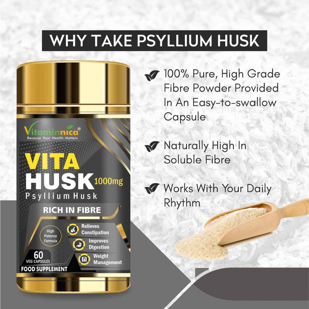 Vitaminnica Vita Husk Flohsamenschalen – 60 Kapseln