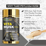 Vitaminnica Vita Husk Flohsamenschalen – 60 Kapseln