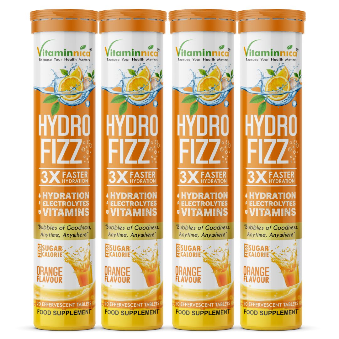 Vitaminnica Hydro Fizz- 20 Effervescent Tablets | Ultimate Hydration, Electrolytes & Vitamin Boost