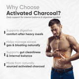 Vitaminnica Activated Charcoal 300mg- Supports Detox & Gas Relief- 60 Capsules