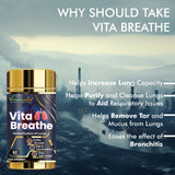 Joints + Lungs Detox Bundle- Vitaminnica Magnesium Bisglycinate+ Curcumin+ Vita Breathe- 180 Capsules
