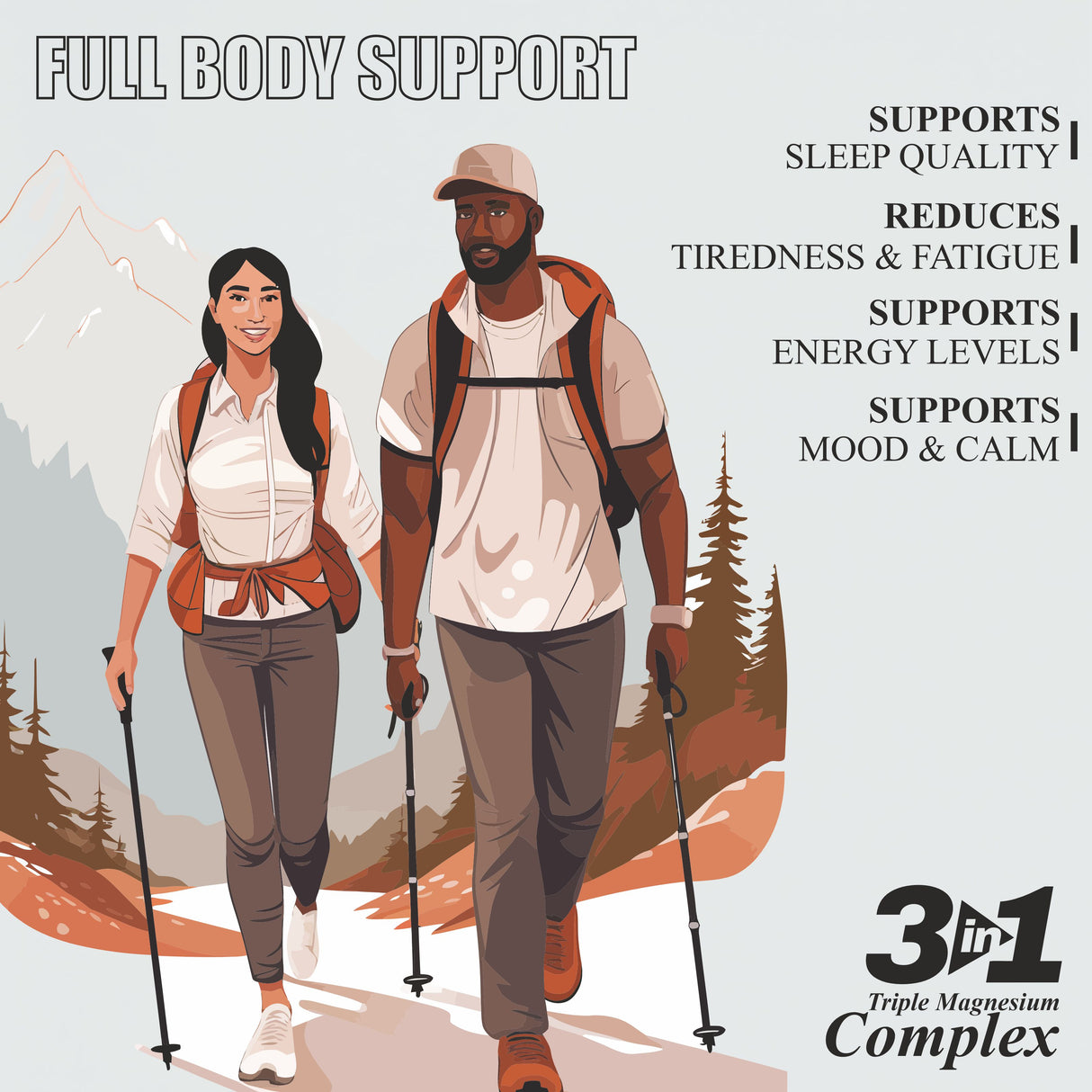 Vitaminnica Magnesium Glycinate 3 in 1- 90 Capsules