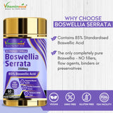 Vitaminnica Boswellia Serrata 2500 mg (5:1 Extrakt) – 60 vegane Kapseln