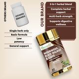 Vitaminnica Wormwood Black Walnut and Clove Capsules High Strength | 3 in 1 Herbal Gut Cleanse & Intestinal Microbiome Balance Complex | 60 Vegan Digestive Health Supplements