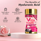 Natural Beauty Bundle- Vitaminnica Marine Collagen+ Vita Youth+ Hyaluronic Acid- 180 Capsules