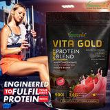 Vitaminnica Vita Gold Whey Protein- Strawberry Cheese Cake Flavour | 900gms