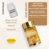 Vitaminnica Vitamin E- 120 Softgels | Antioxidant Support for Skin, Hair, Immunity & Cellular Protection