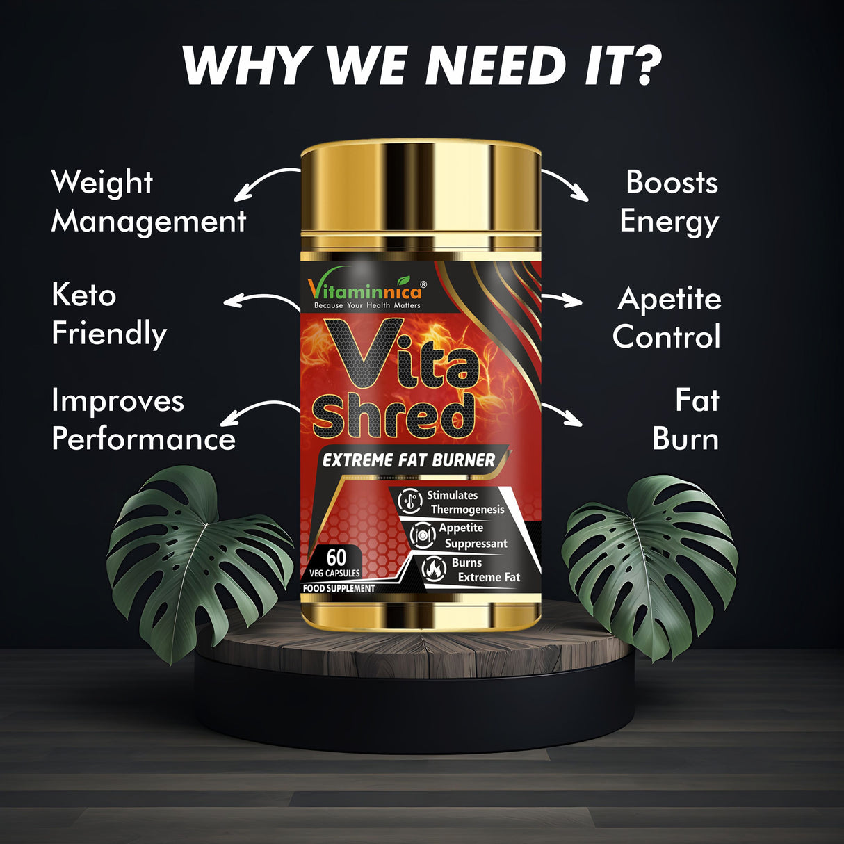 Vitaminnica VITA SHRED Extreme Fatburner – 60 Kapseln