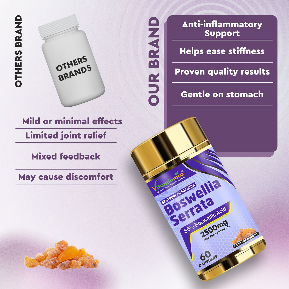 Vitaminnica Boswellia Serrata 2500 mg (5:1 Extrakt) – 60 vegane Kapseln