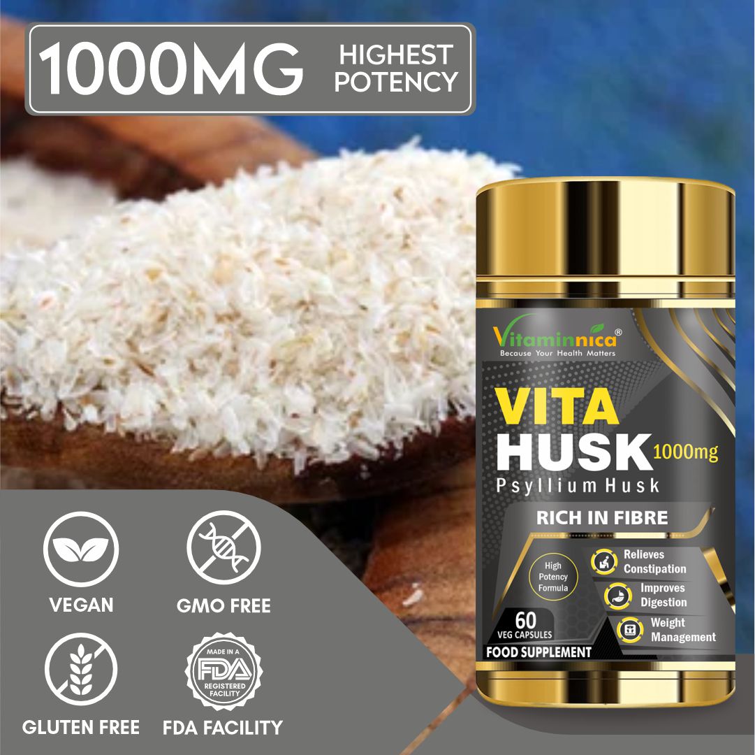 Vitaminnica Vita Husk Flohsamenschalen – 60 Kapseln