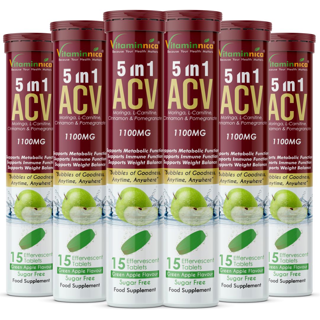 Vitaminnica ACV Moringa 5-in-1- 15 Effervescent Tablets – Ultimate Detox & Metabolism Booster