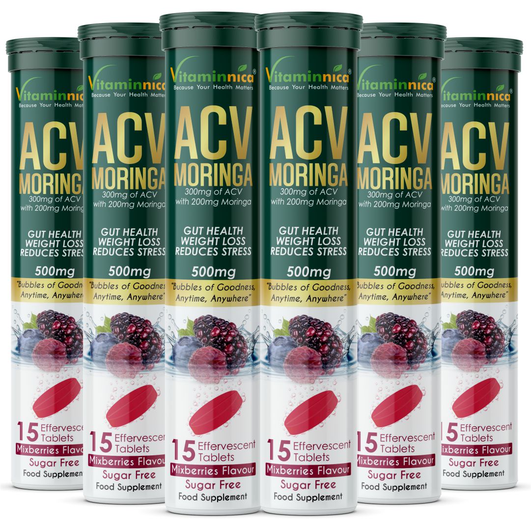 Vitaminnica ACV Moringa Effervescent- 15 Tablets | Supports Digestion, Detox & Weight Management