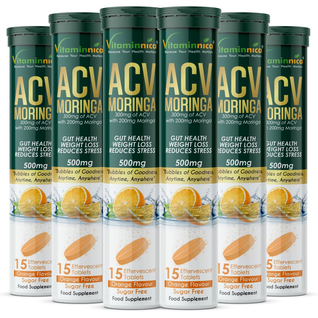 Vitaminnica ACV Moringa Effervescent- 15 Tablets | Supports Digestion, Detox & Weight Management