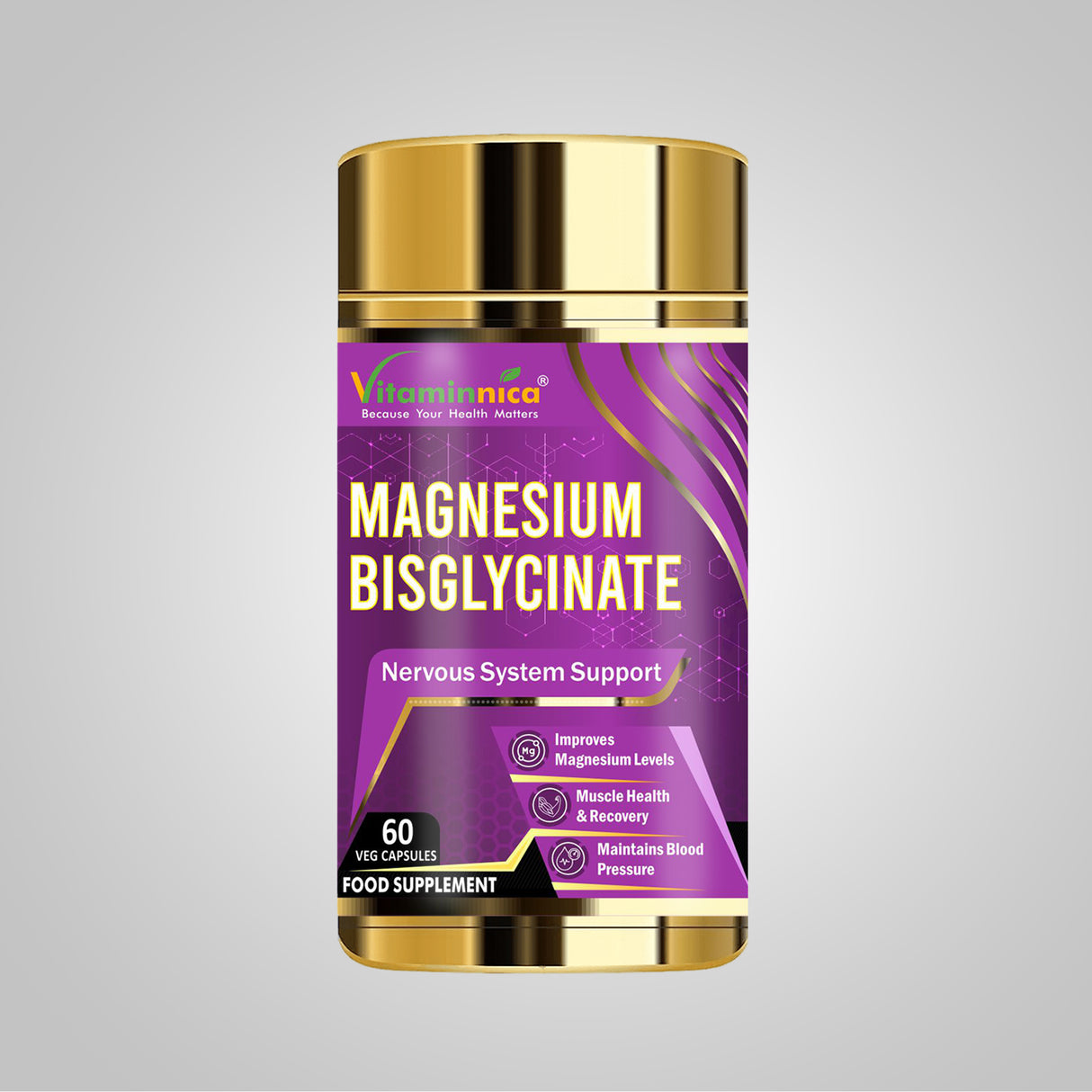 Vitaminnica Magnesium Bisglycinate- 60 Capsules