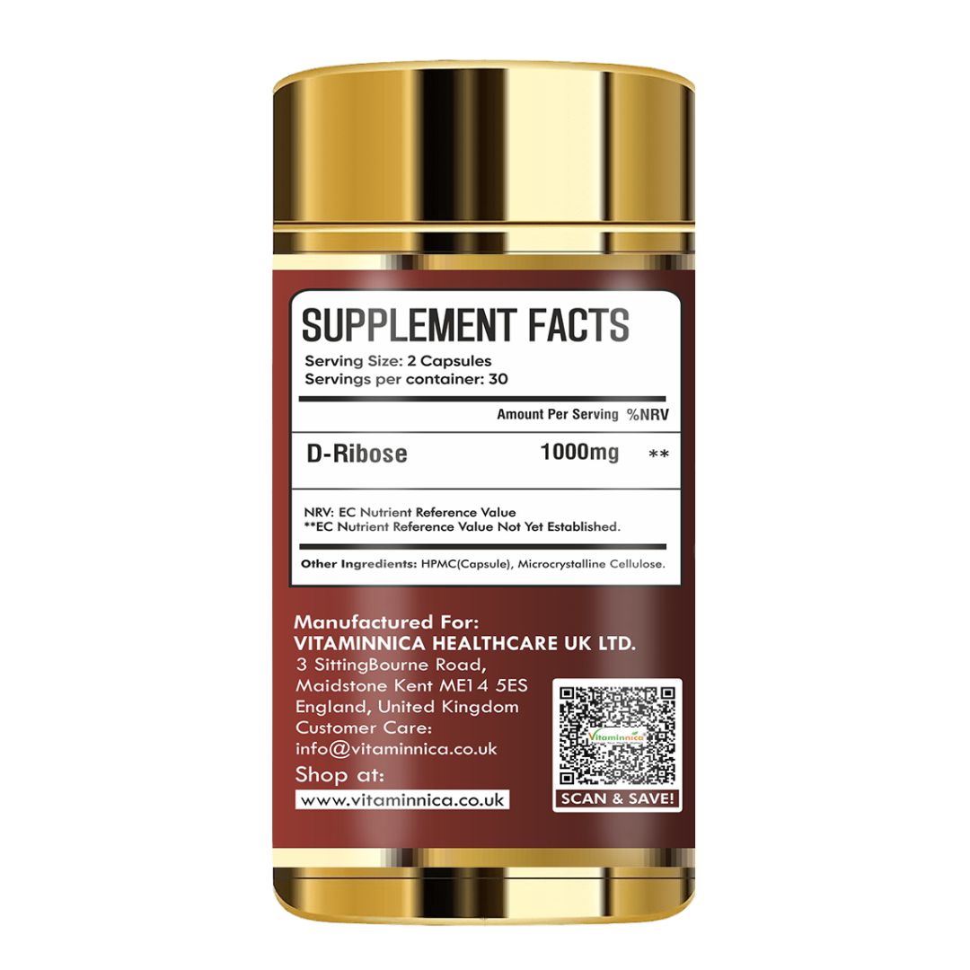 Vitaminnica Vita Bose D-Ribose- 60 Capsules