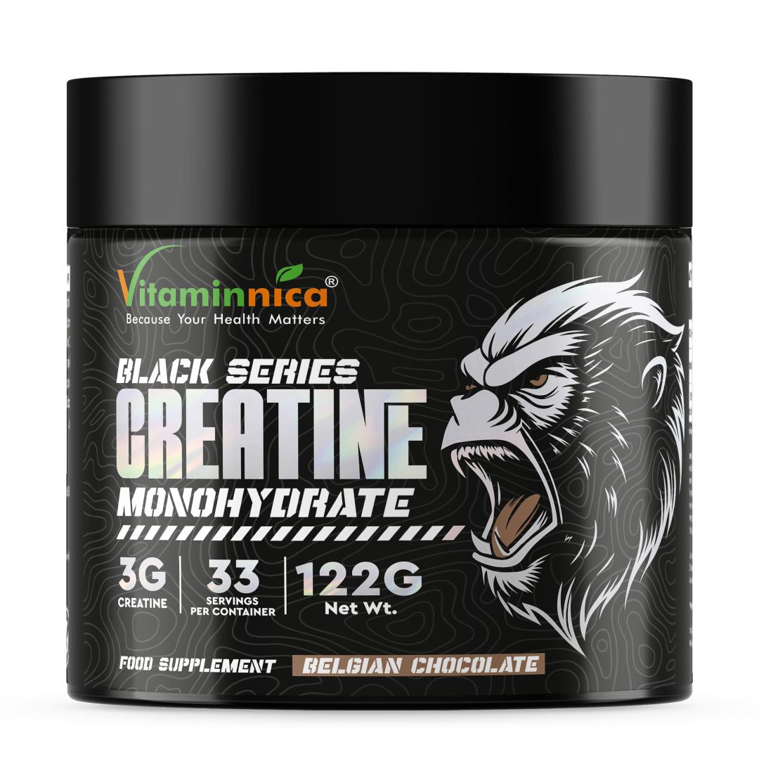 Vitaminnica Pure Creatine Monohydrate Powder- 33 Servings High Strength Formula for Men & Women | Premium Pre Post Workout Fitness Shake Supplement