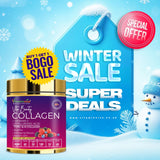 Vitaminnica Vita Beauty Premium Bovine Collagen Powder (Type I & III) || Black Friday Sale Offer | Hyaluronic Acid, Glutathione, Vitamin C, Biotin & Vitamin E | For Glowing Skin & Anti-Aging - 30 servings