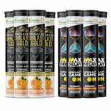 Vitaminnica Shilajit Gold + Max Delay Effervescent Tablets Combo | Shilajit, Ashwagandha, Gokhru, Saffron, Korean Ginseng, Maca Root, Ginkgo Biloba, Arginine & Tribulus | Energy, Strength & Stamina Support | 40 Effervescent Tablets