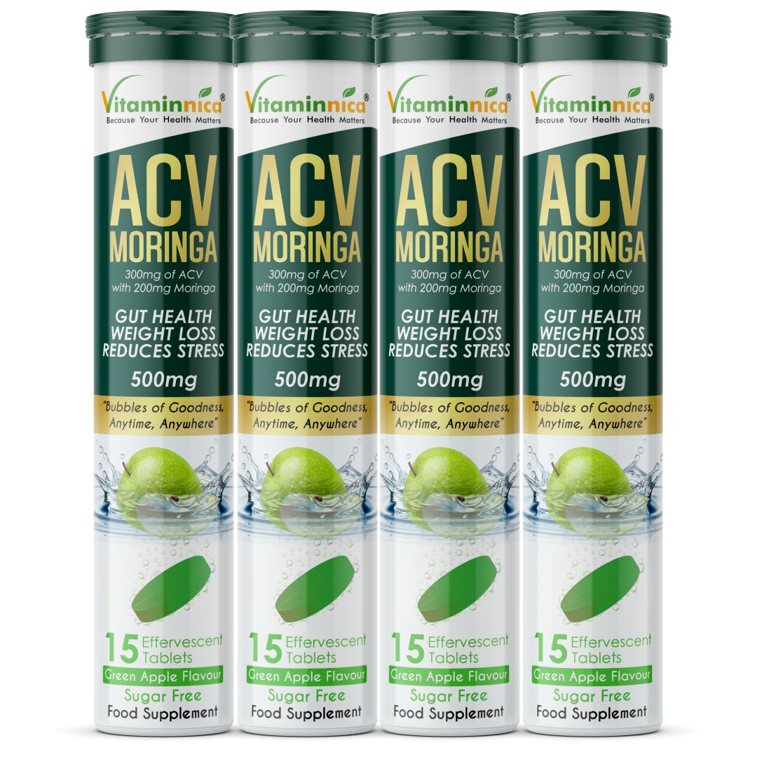 Vitaminnica ACV Moringa Effervescent- 15 Tablets | Supports Digestion, Detox & Weight Management