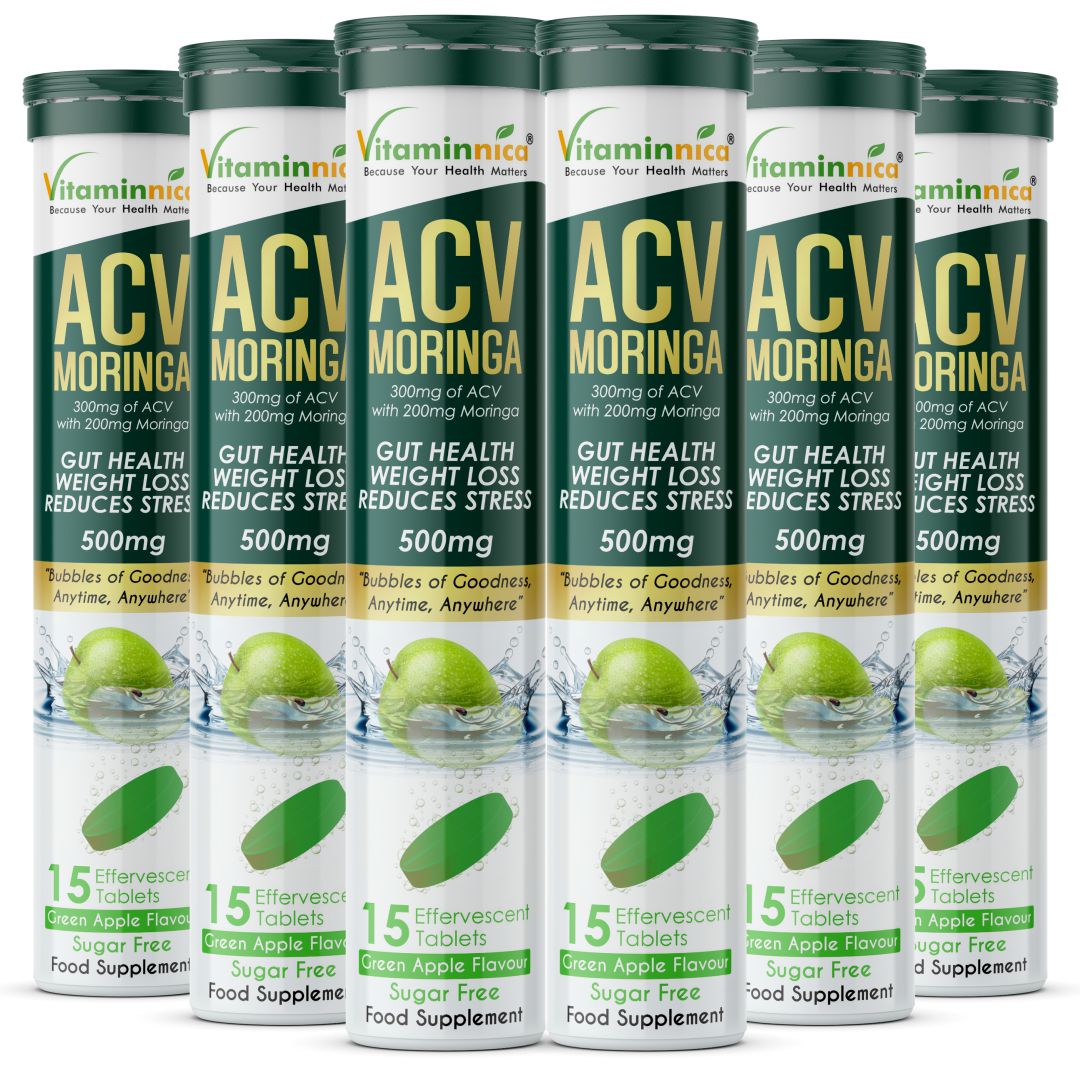 Vitaminnica ACV Moringa Effervescent- 15 Tablets | Supports Digestion, Detox & Weight Management
