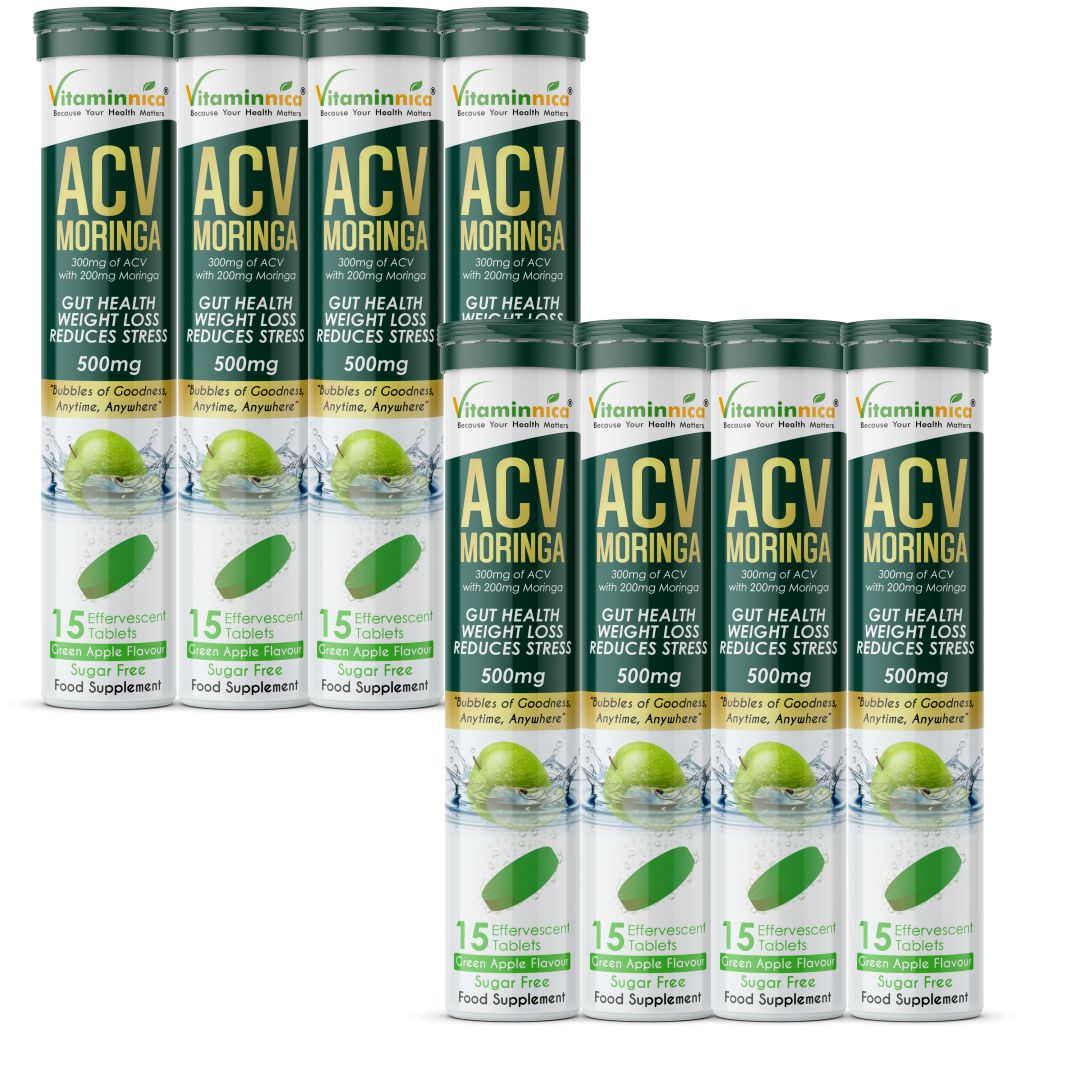 Vitaminnica ACV Moringa Effervescent- 15 Tablets | Supports Digestion, Detox & Weight Management