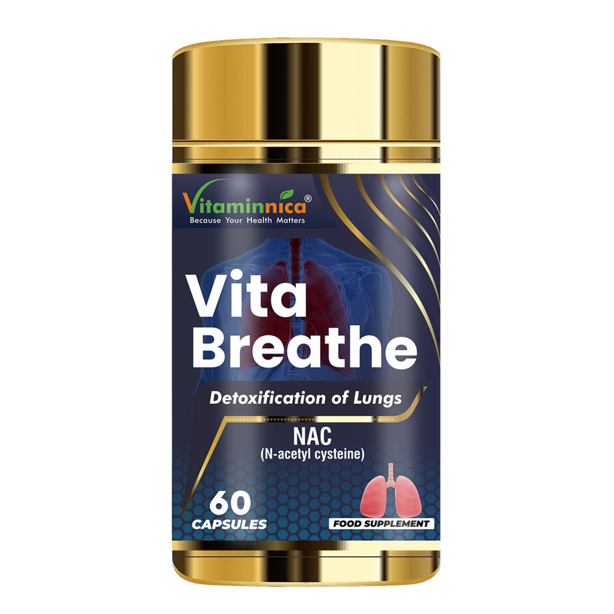 Vitaminnica Vita Breathe: Entgiftung der Lungengesundheit – 60 Kapseln