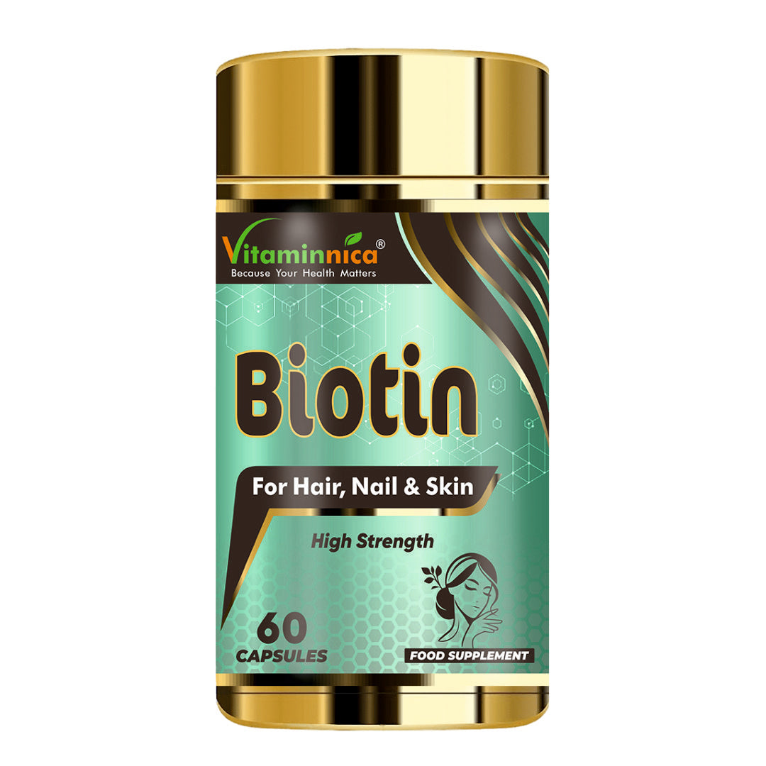 Vitaminnica Biotin – Bessere Haare, Haut und Nägel – 60 Kapseln