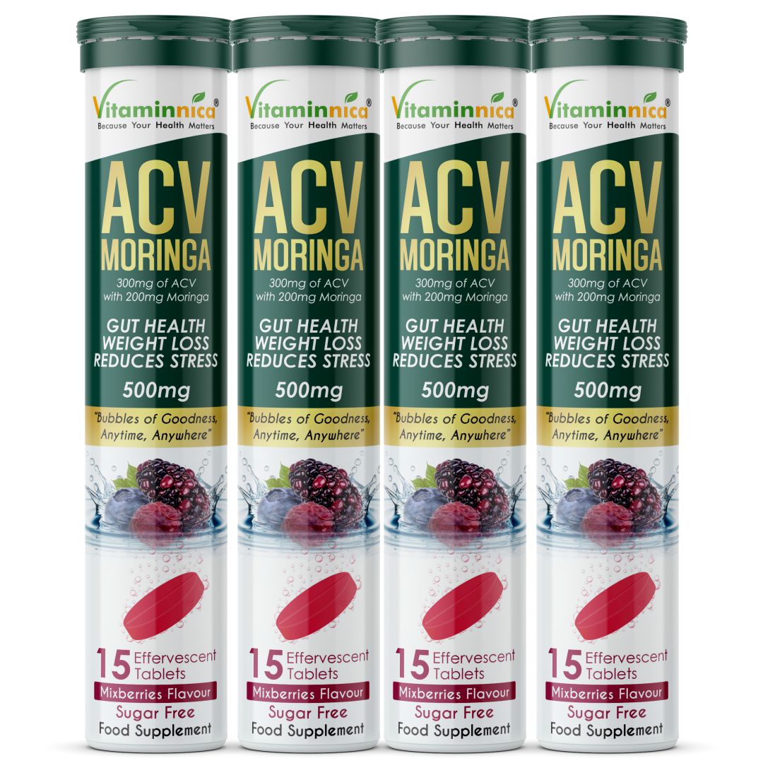 Vitaminnica ACV Moringa Effervescent- 15 Tablets | Supports Digestion, Detox & Weight Management