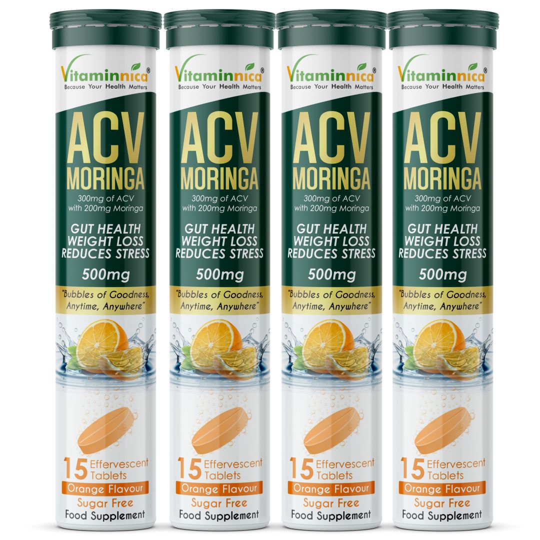 Vitaminnica ACV Moringa Effervescent- 15 Tablets | Supports Digestion, Detox & Weight Management