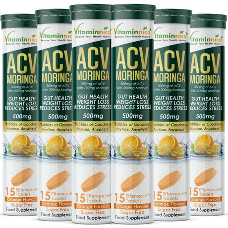 Vitaminnica ACV Moringa Effervescent- 15 Tablets | Supports Digestion, Detox & Weight Management