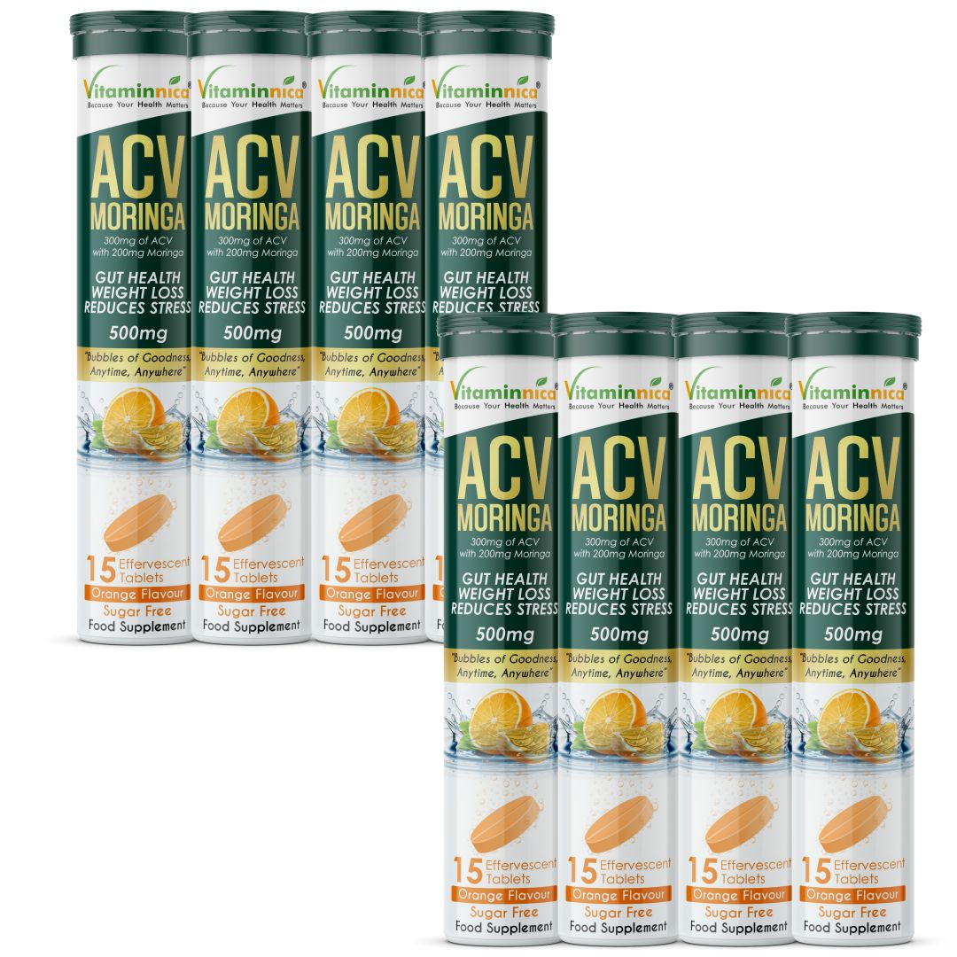 Vitaminnica ACV Moringa Effervescent- 15 Tablets | Supports Digestion, Detox & Weight Management