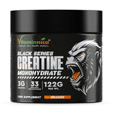 Vitaminnica Pure Creatine Monohydrate Powder- 33 Servings High Strength Formula for Men & Women | Premium Pre Post Workout Fitness Shake Supplement