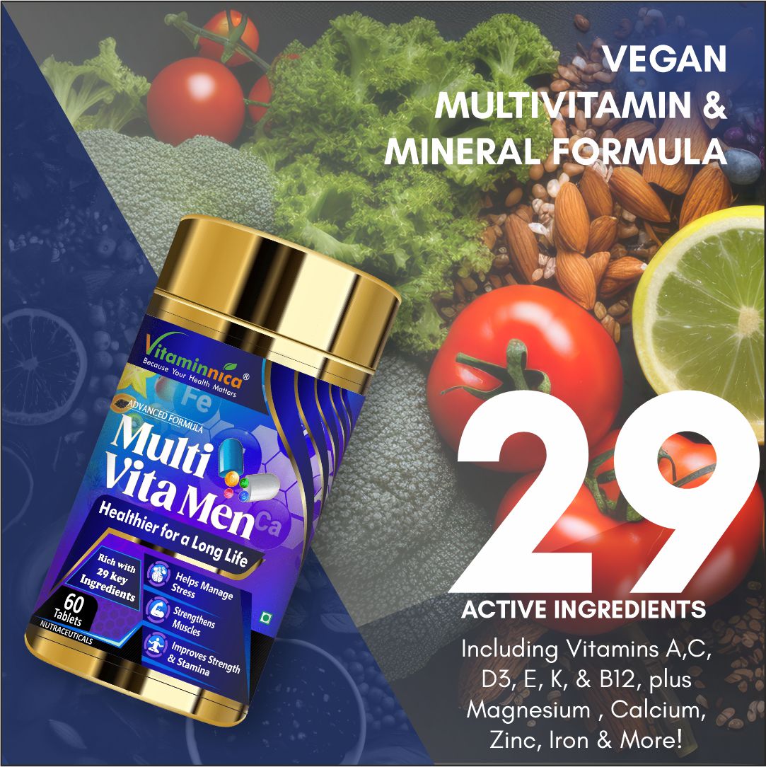 Men's Immunity Bundle- Vitaminnica Multi Vita Men+ Black Garlic + D3K2- 180 Capsules