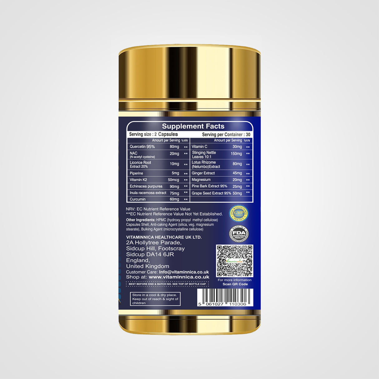 Vitaminnica Vita Breathe: Most Recommended For Lungs Support -60 Capsules