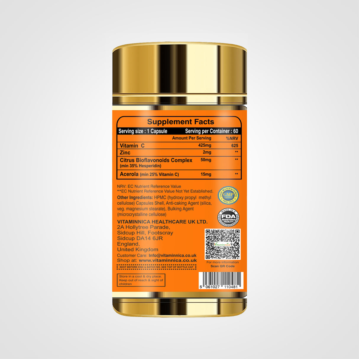 Vitaminnica Vita C 500 mg – 60 Kapseln