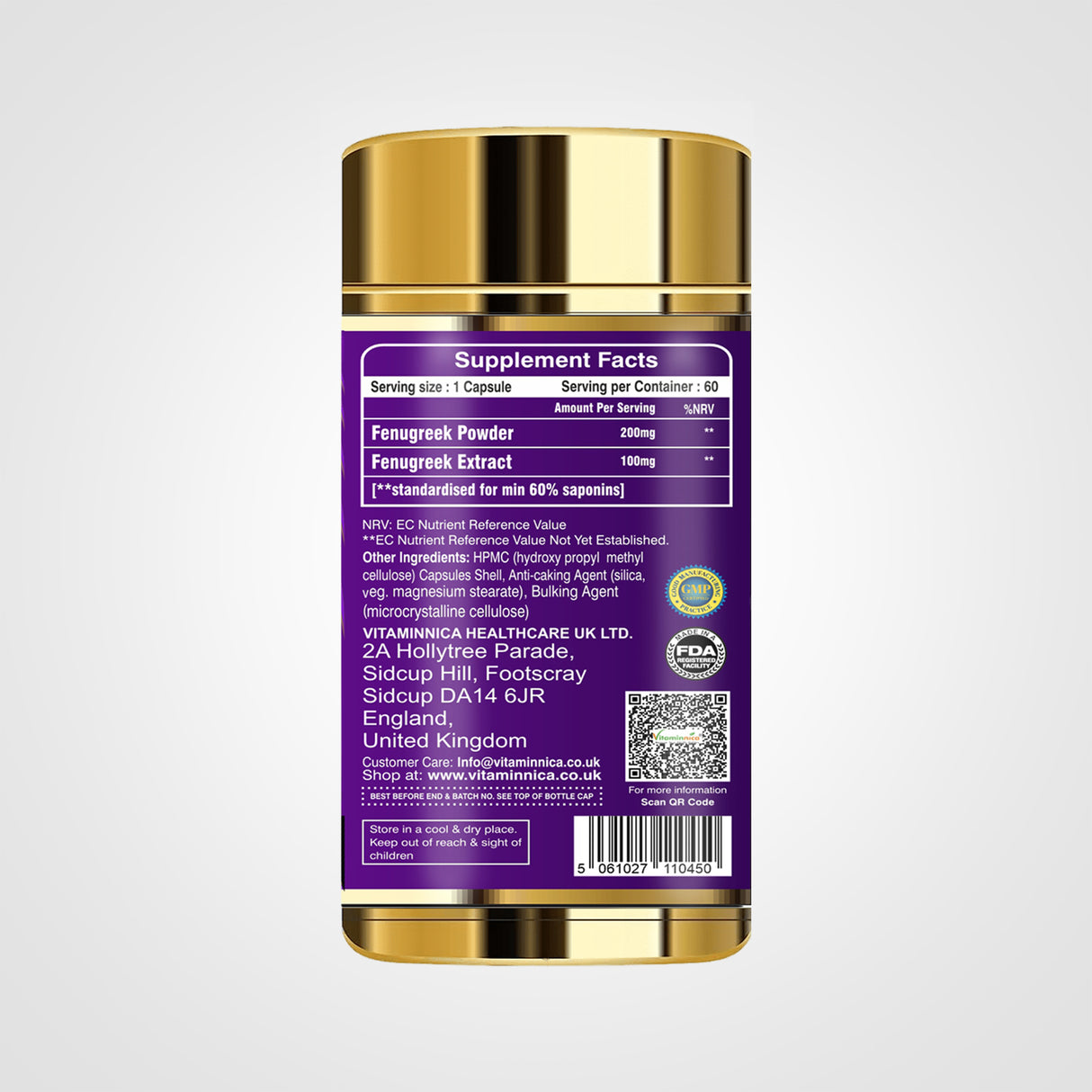 Vitaminnica Vita Grec - Fenugrec 60 Gélules